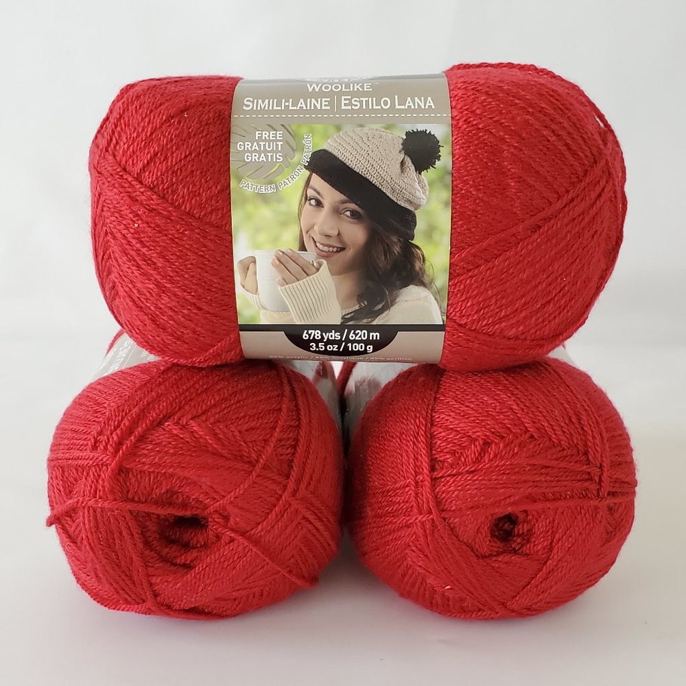 3 Loops & Threads Woolike in Red